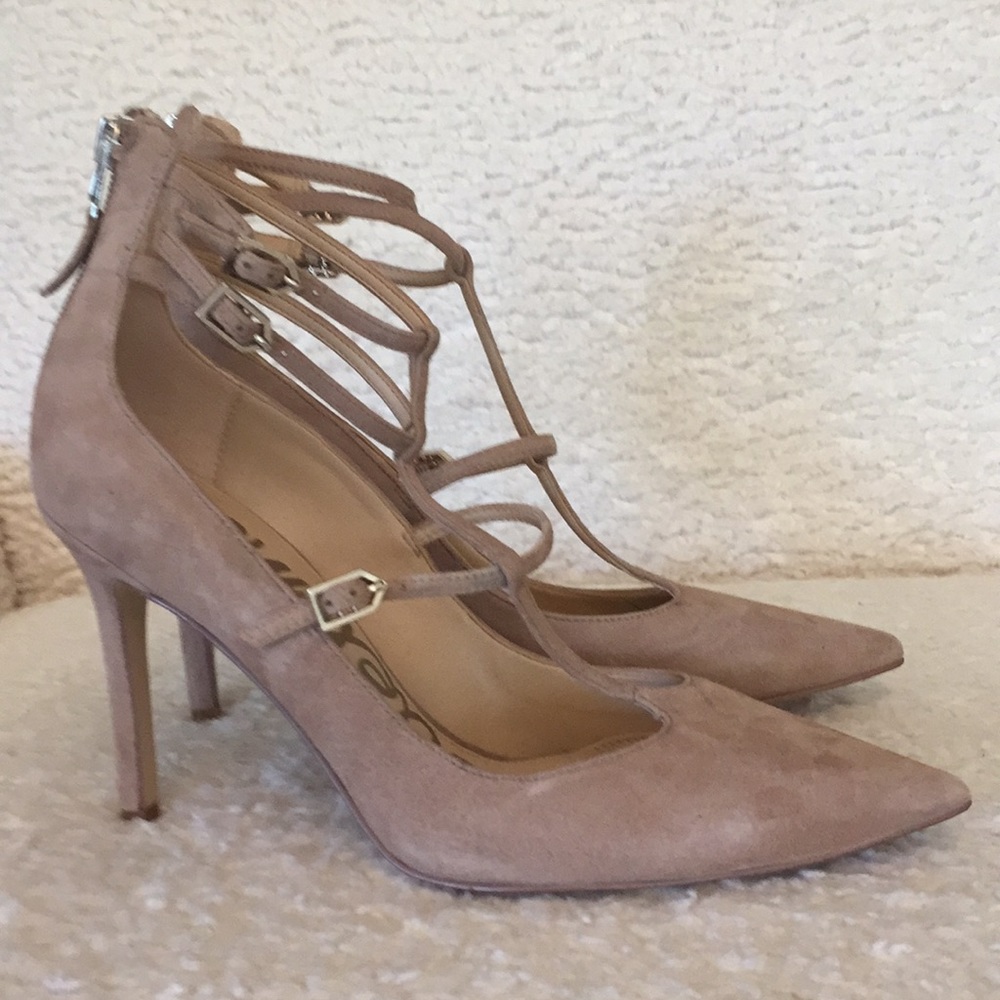 NWOT Sam Edelman suede ankle strap pumps